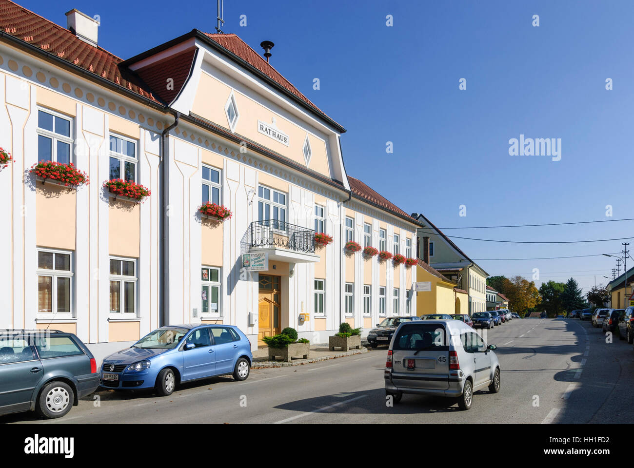 Stetteldorf am Wagram: town hall, Weinviertel, Niederösterreich, Lower Austria, Austria Stock Photo