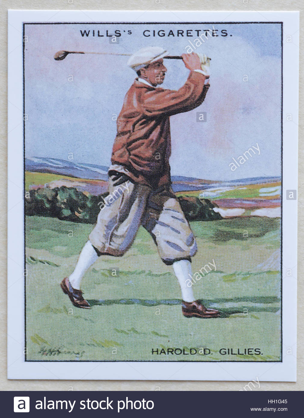 Sir Harold Delf Gillies, 1882 - 1960,  - Famous Golfers, cigarette cards issued in 1930 by W.D.& H.O. Will's Stock Photo