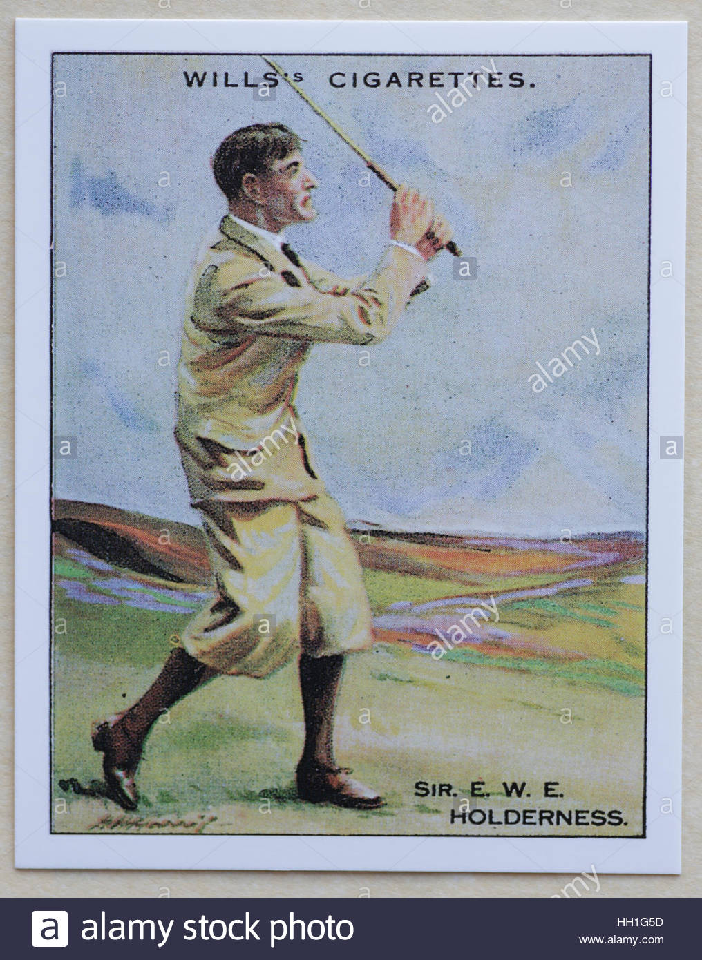 Sir Ernest William Elsmie Holderness - Famous Golfers, cigarette cards issued in 1930 by W.D.& H.O. Will's Stock Photo