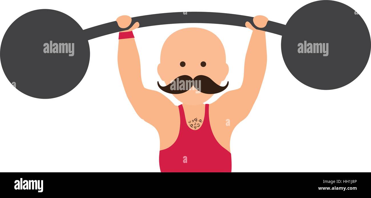 strongman circus cartoon icon vector illustration graphic design Stock ...
