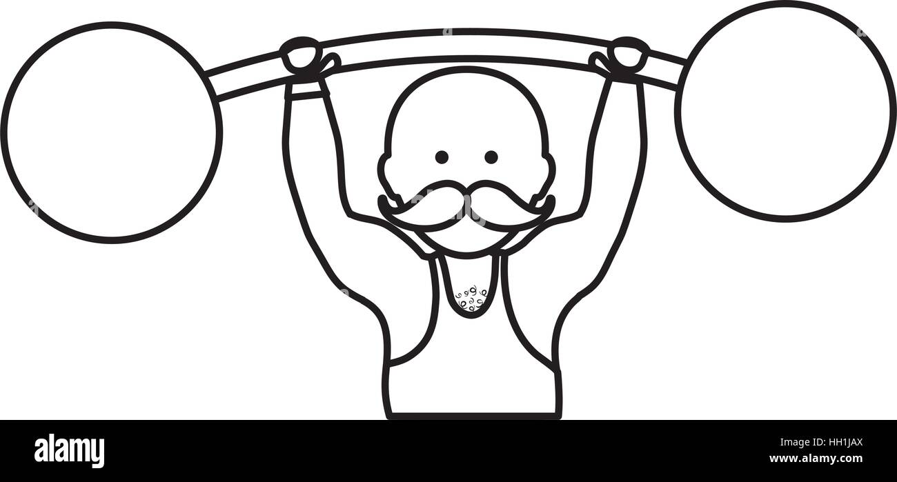 strongman circus cartoon icon vector illustration graphic design Stock ...