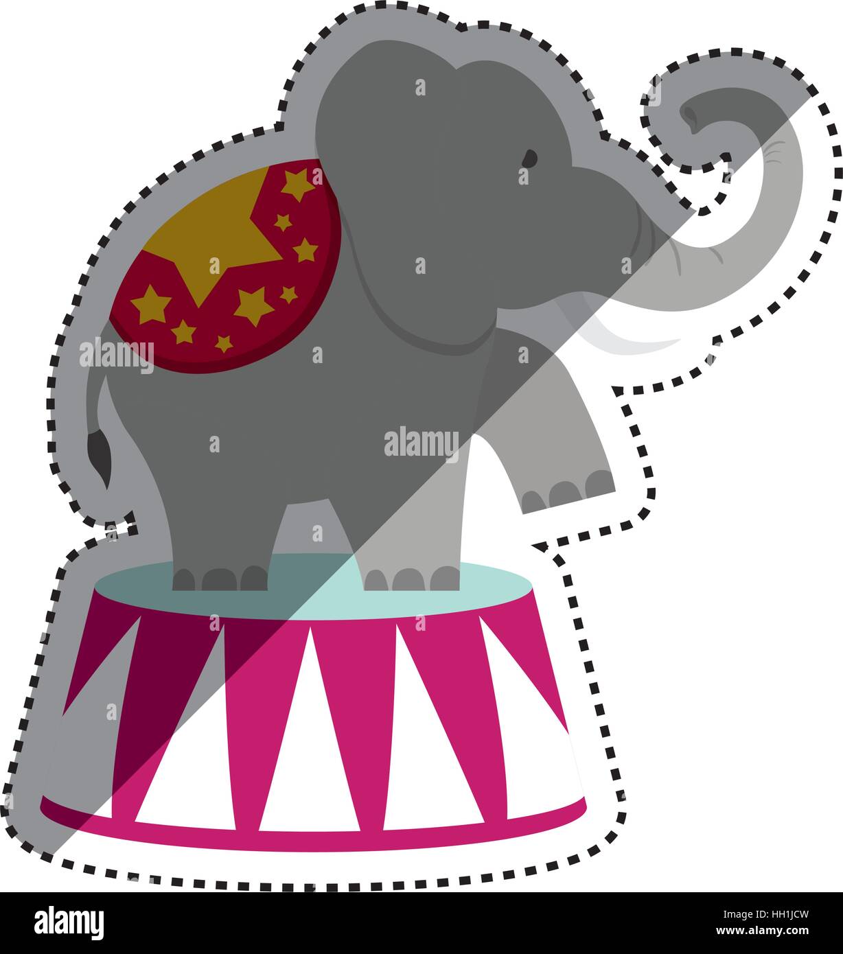 circus elephant cartoon icon vector illustration graphic design Stock ...