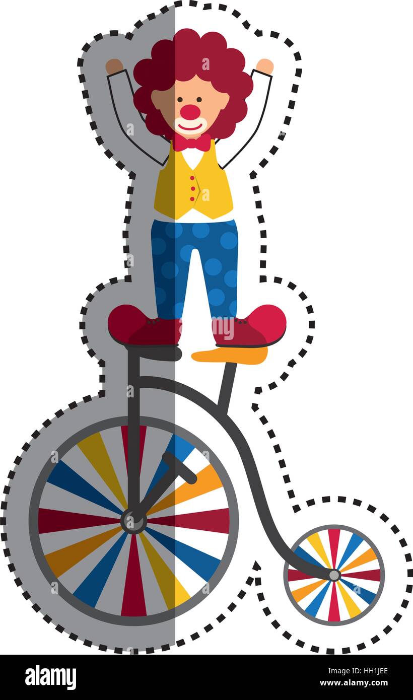 Circus clown cartoon icon vector illustration graphic design Stock ...