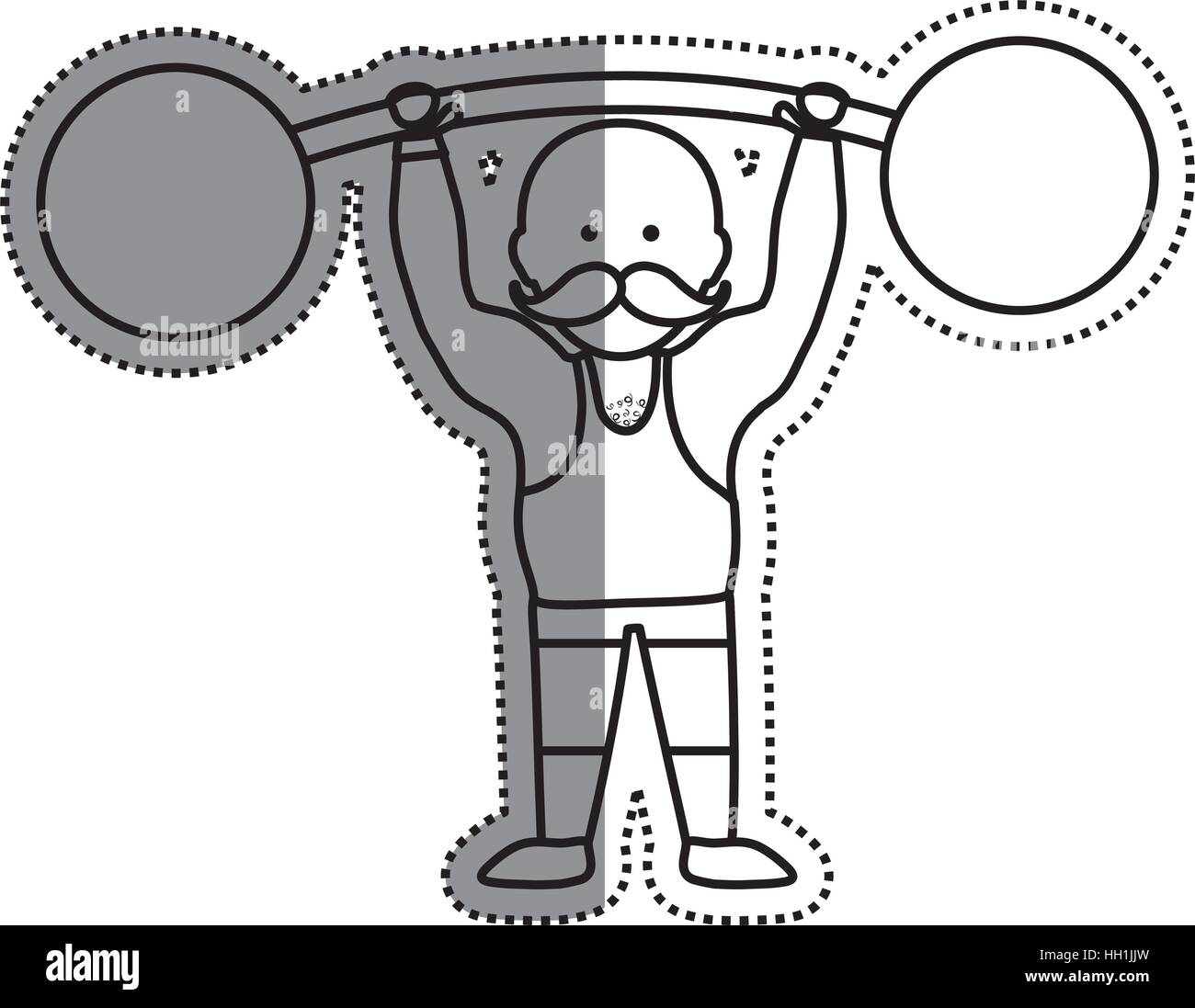 strongman circus cartoon icon vector illustration graphic design Stock ...