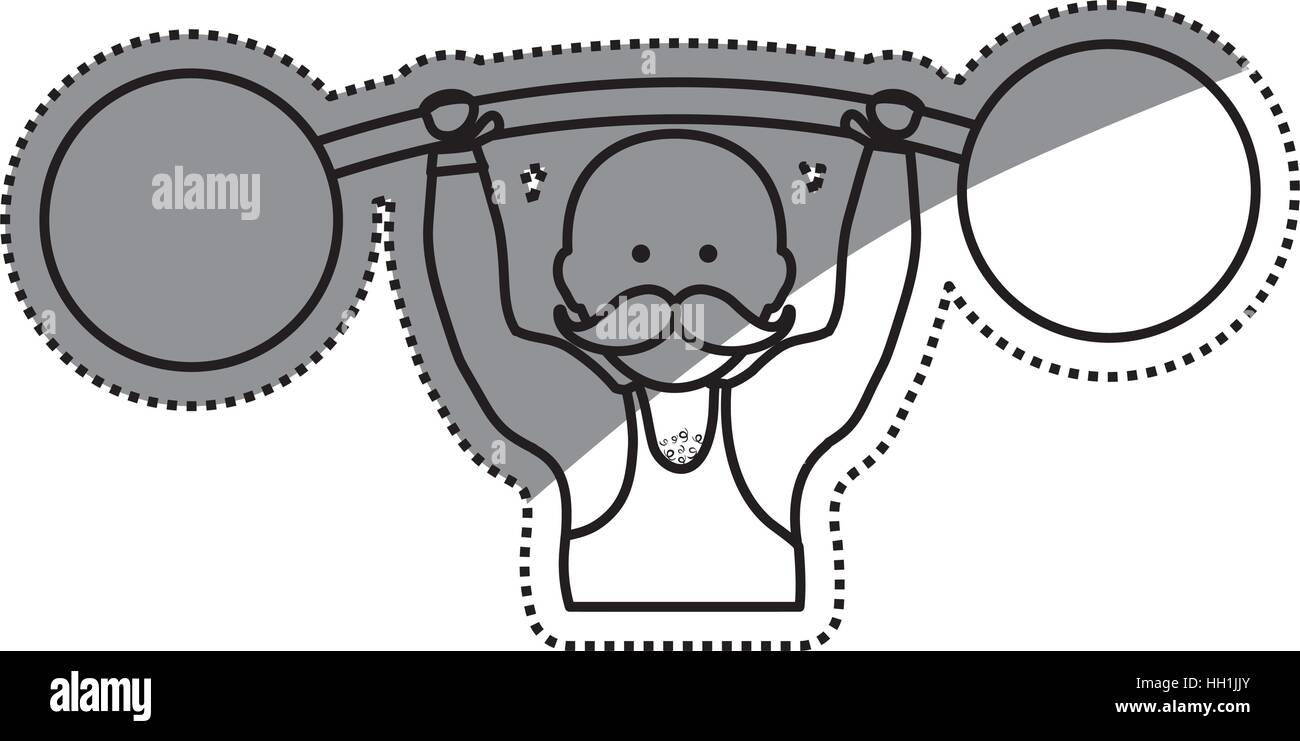 strongman circus cartoon icon vector illustration graphic design Stock ...