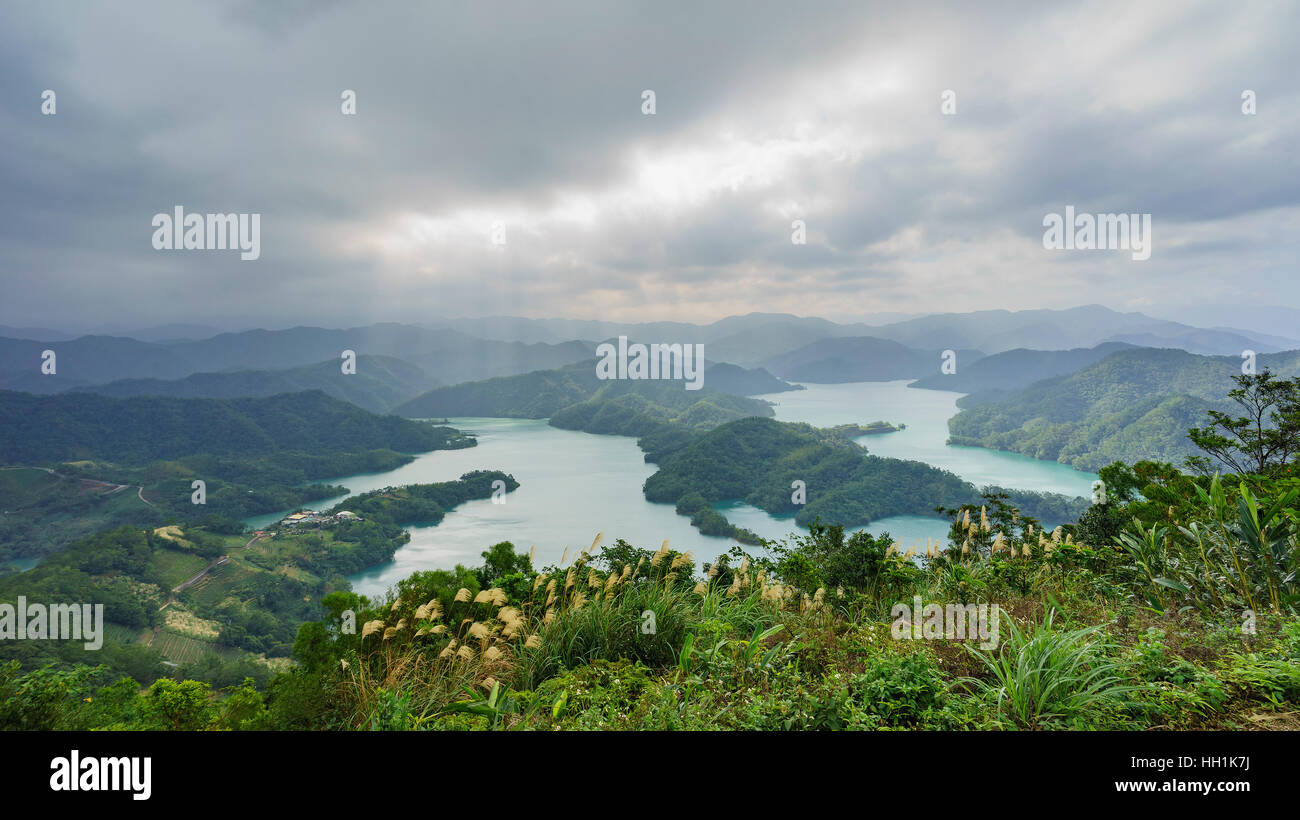 The beautiful Thousand Island Lake of New Taipei City, Taiwan Stock Photo
