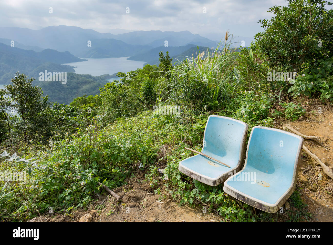 The beautiful Thousand Island Lake of New Taipei City, Taiwan Stock Photo