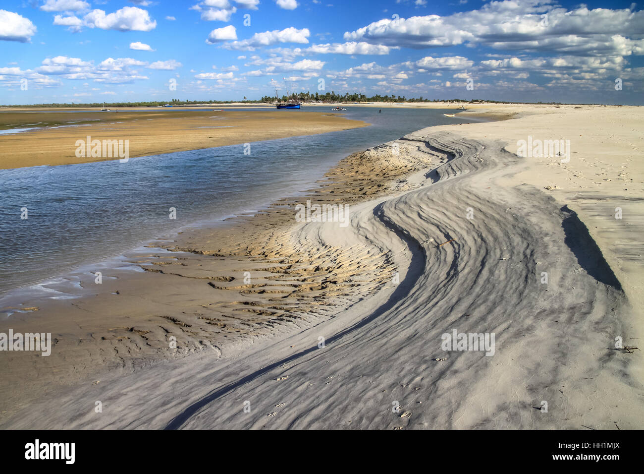 The coastline in Morondava in Madagascar, Africa Stock Photo