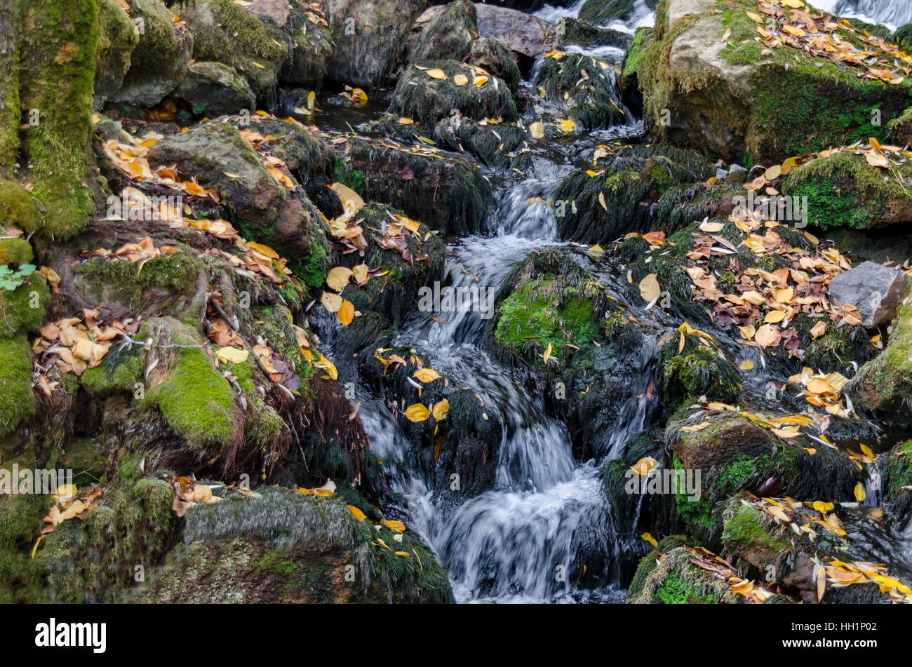 Waterfall cascade of mountain stream in the Lakatnik rock, Sofia ...