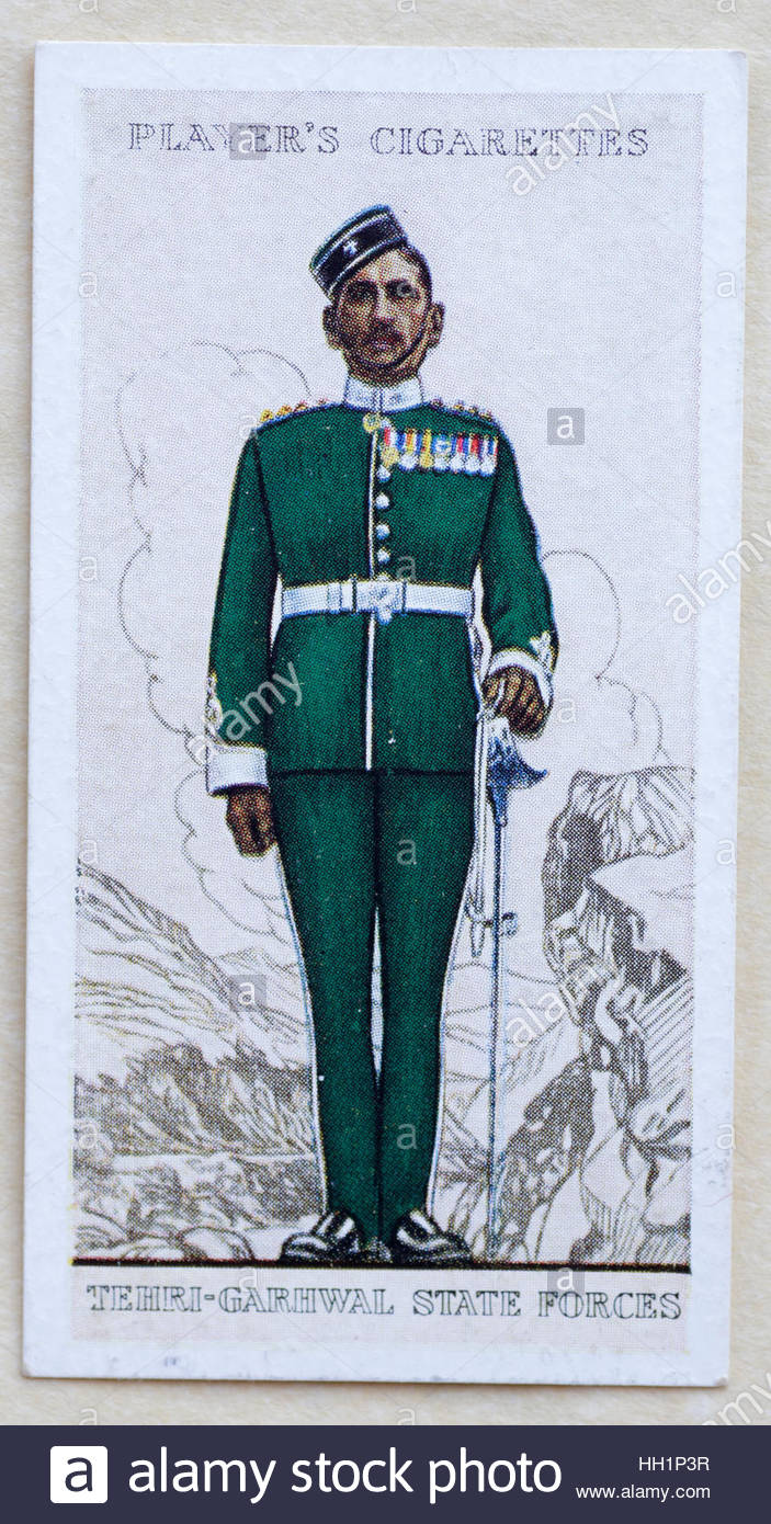 Tehri-Garewal State Forces in uniform Stock Photo