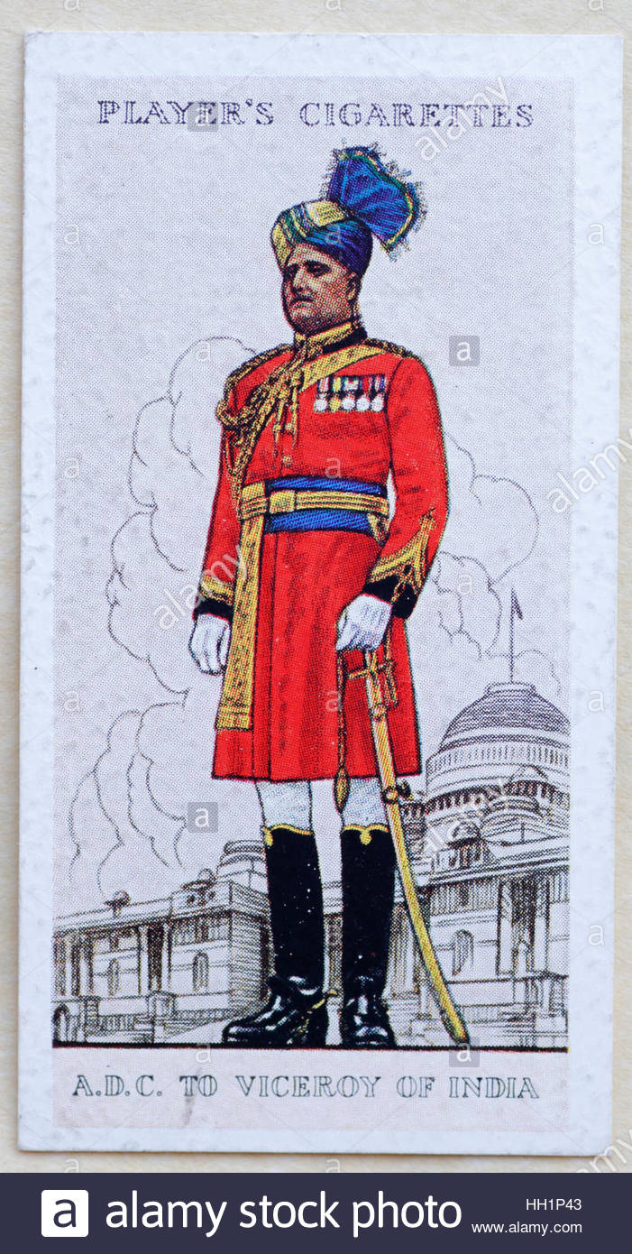 Aides-de-Camp  to Viceroy of India in uniform Stock Photo