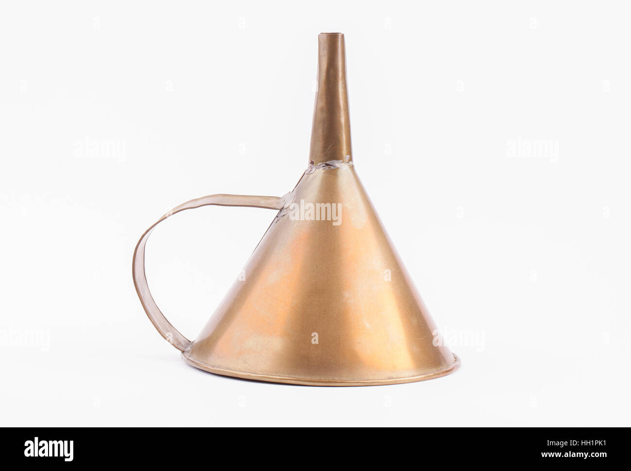 Antique brass  funnel Stock Photo