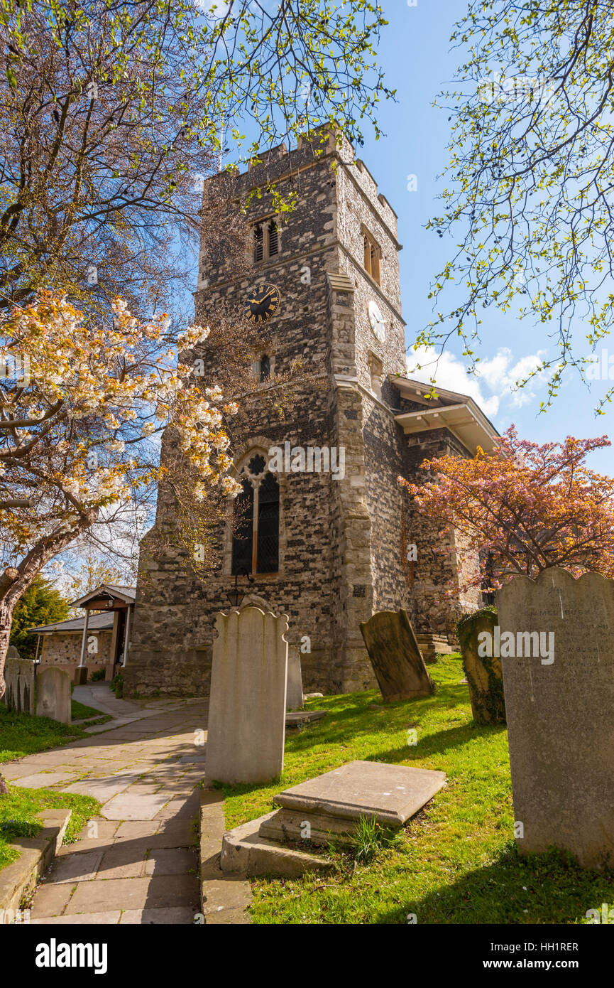 St peter and st pauls's church at milton next gravesend with denton. Stock Photo