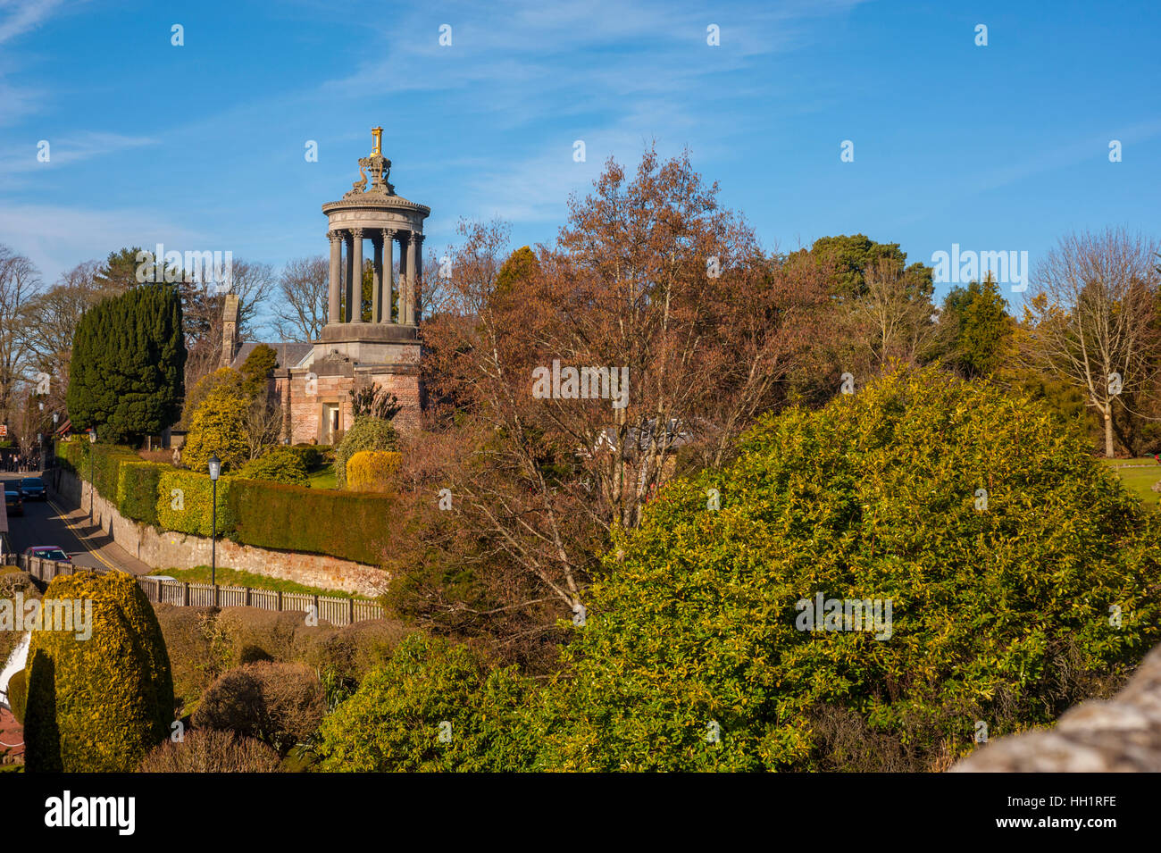 Burns memorial at Alloway ayrshire. Scotland made famous by Robert Burns poem Tam O Shanter Stock Photo