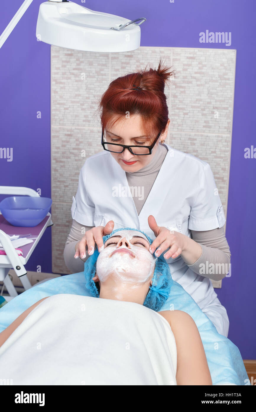 Cosmetic face mask and woman hi-res stock photography and images - Alamy