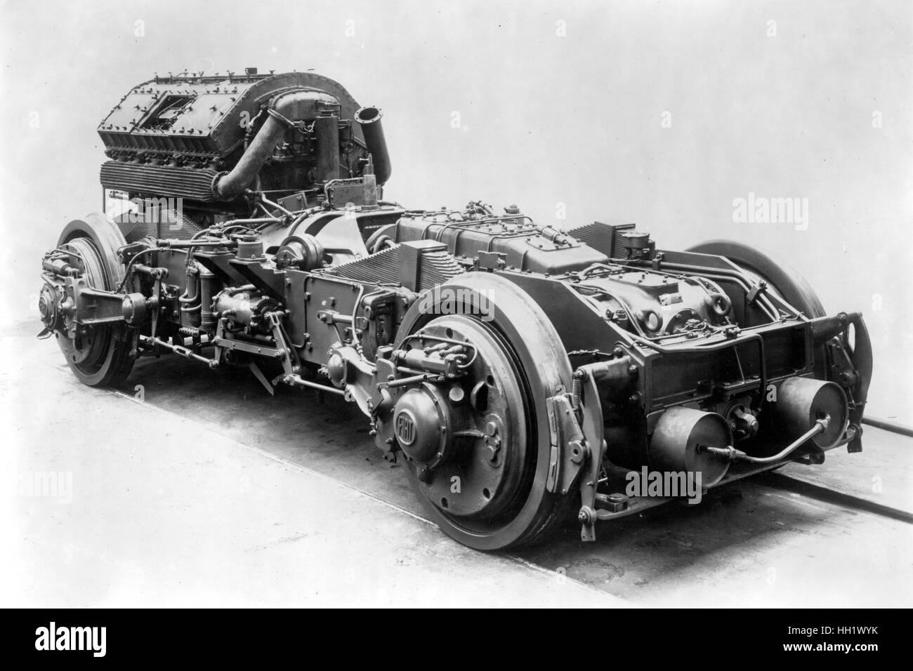 1930 - 40. Fiat - Ansaldo machine. Train components. Stock Photo