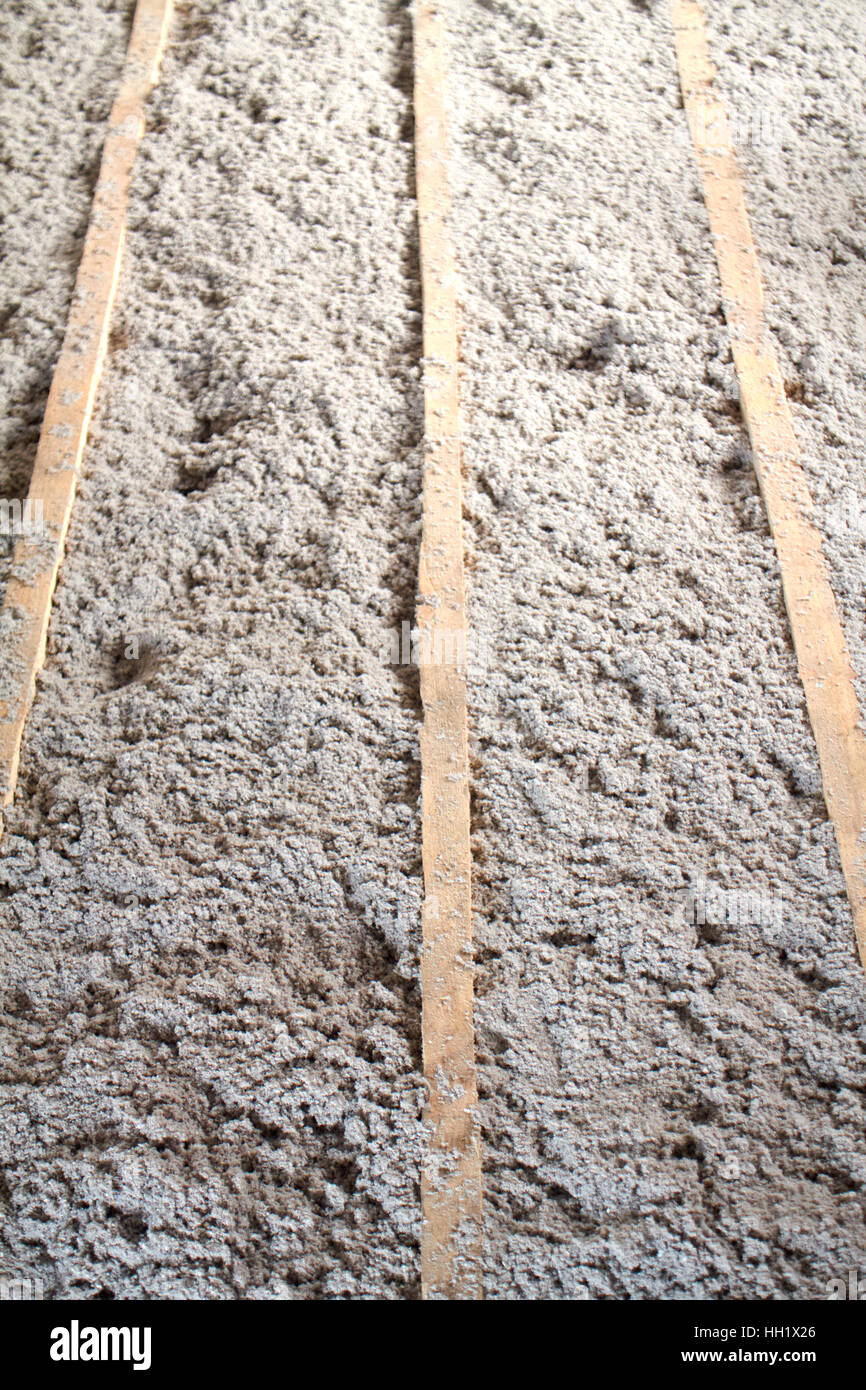ecofriendly cellulose insulation made from recycled paper Stock Photo