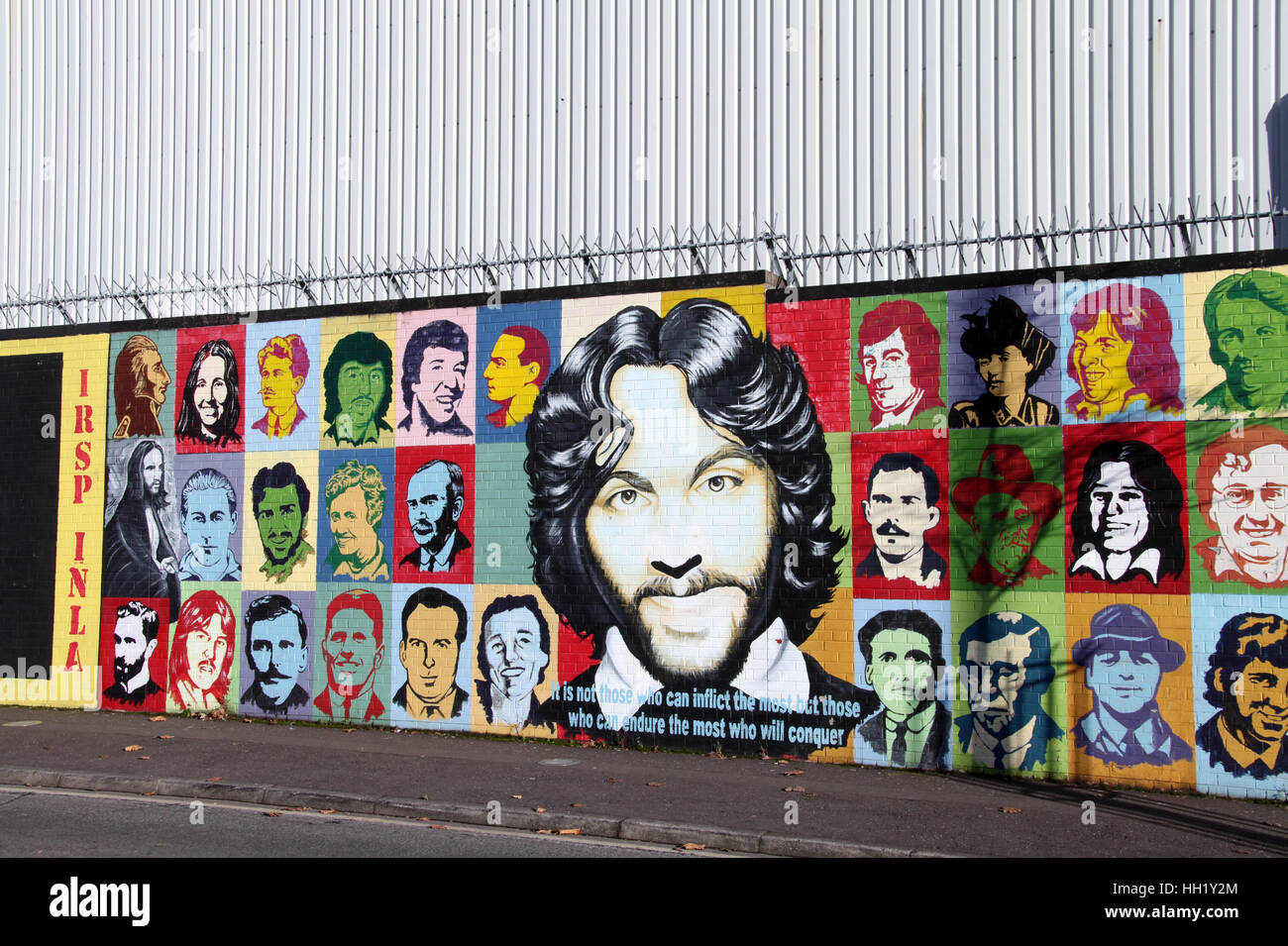 International Peace Wall on the Falls Road in Belfast Stock Photo - Alamy
