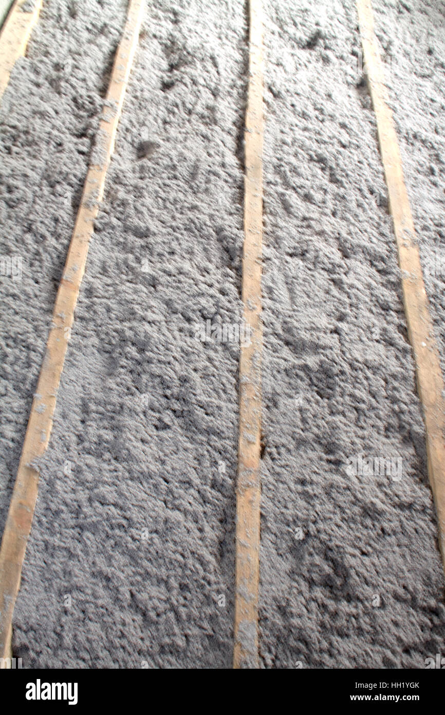 ecofriendly cellulose insulation made from recycled paper Stock Photo