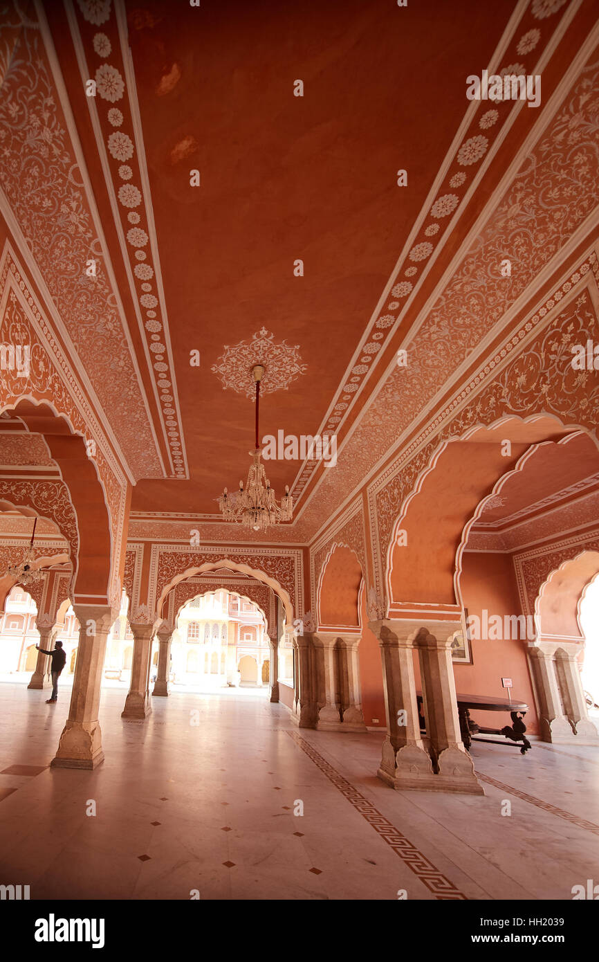 Chandra Mahal museum, City Palace at Pink City, Jaipur, Rajasthan ...