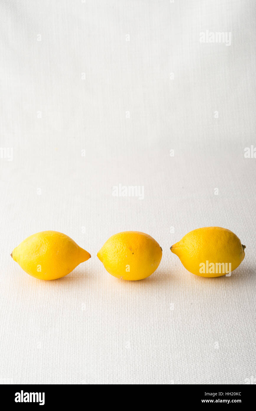 lemons on a table Stock Photo