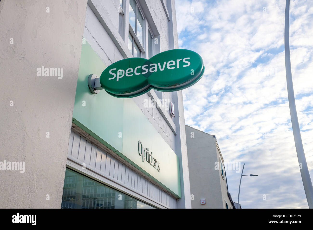 Specsavers Sign Barrow in Furness Stock Photo