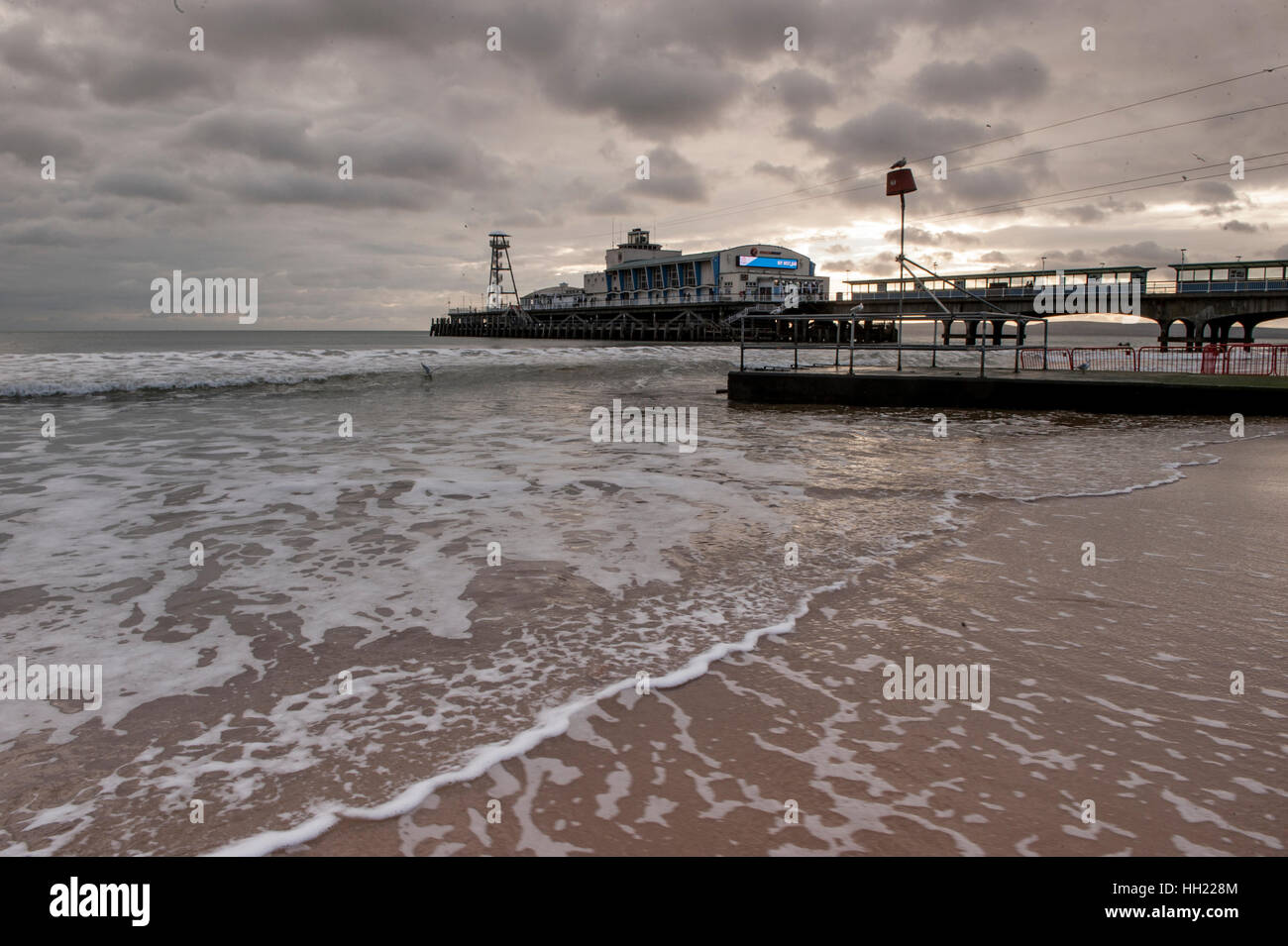 Bournemouth Pier in winter Stock Photo