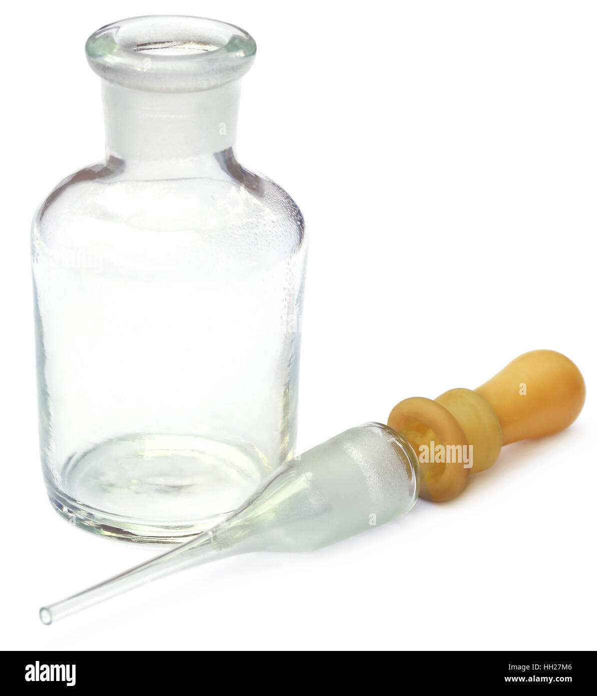 Empty dropping bottle over white background Stock Photo