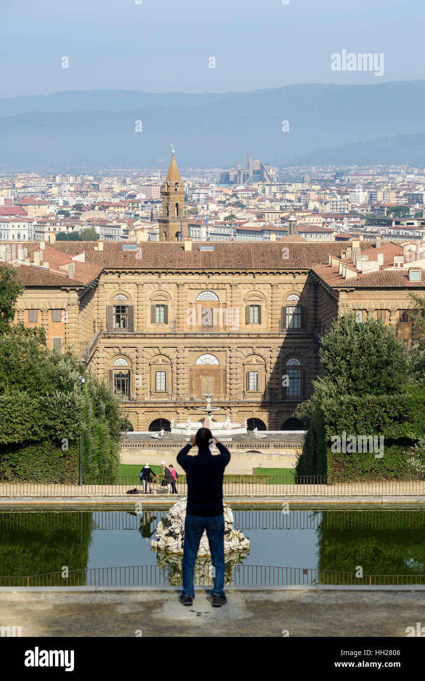 Florence. Italy. Pitti Palace & Boboli Gardens Stock Photo - Alamy