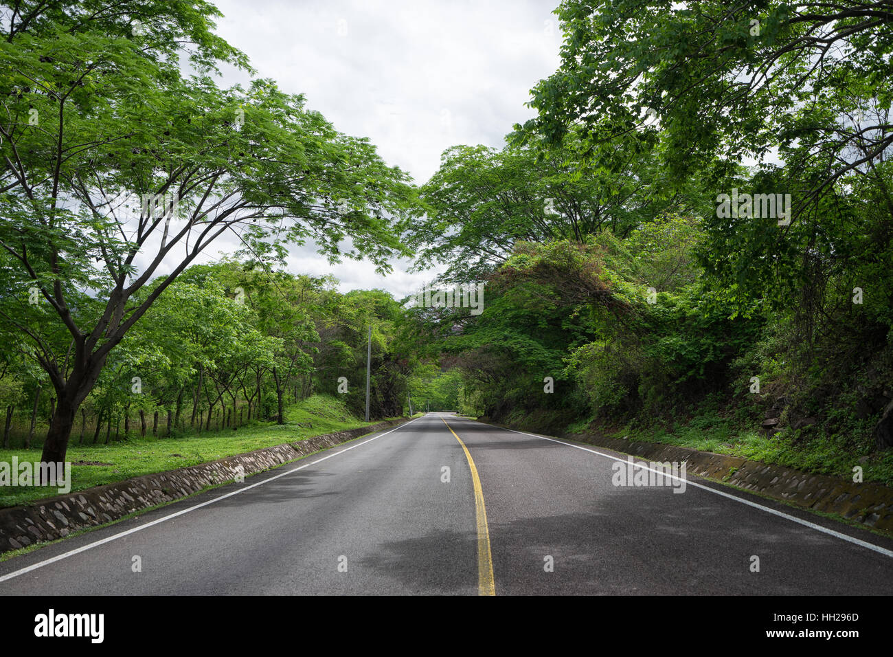 Highway road in Nicaragua Stock Photo