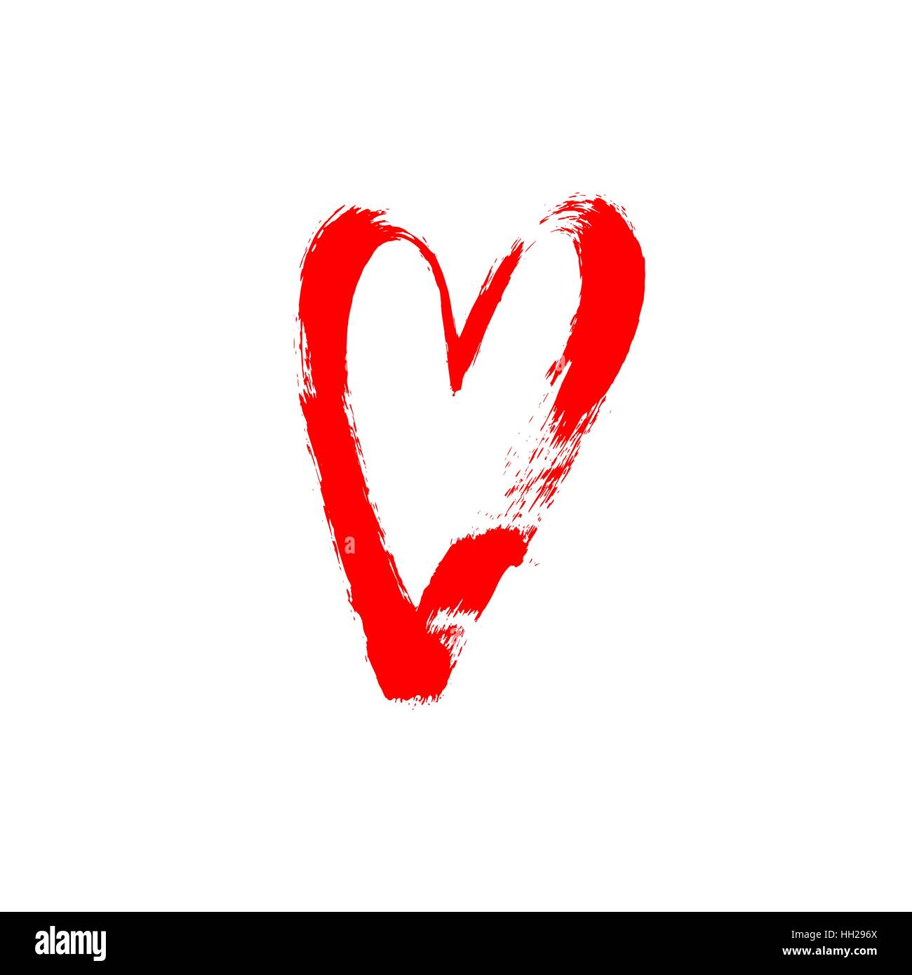 Download brush stroke sketch drawing of hearts shape set to ...