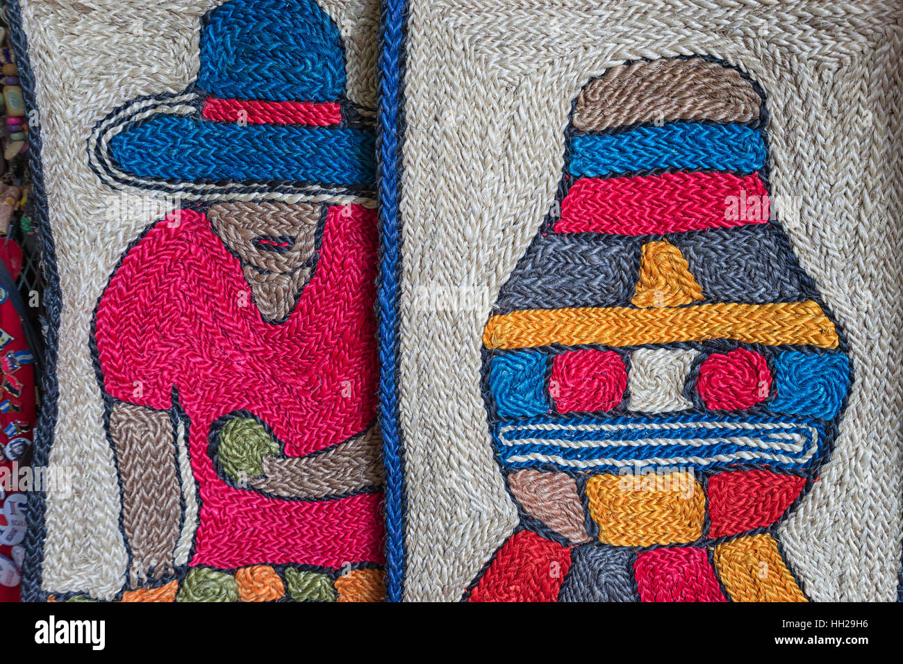 Artisan mats in Masaya, Nicaragua Stock Photo