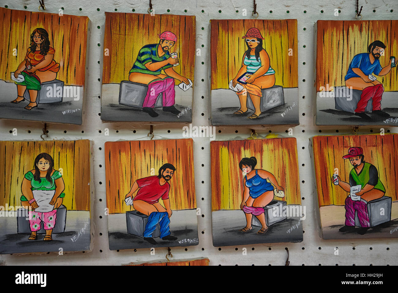 May 17, 2016 Masaya, Nicaragua: souvenirs at the local artisan market Stock Photo