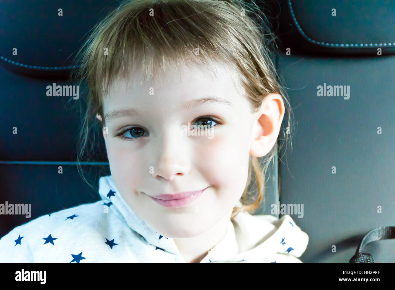 Photo of cute girl with long hair Stock Photo - Alamy