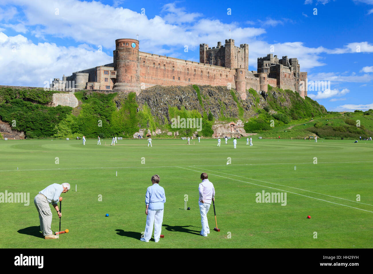 Bamburgh castle croquet hires stock photography and images Alamy