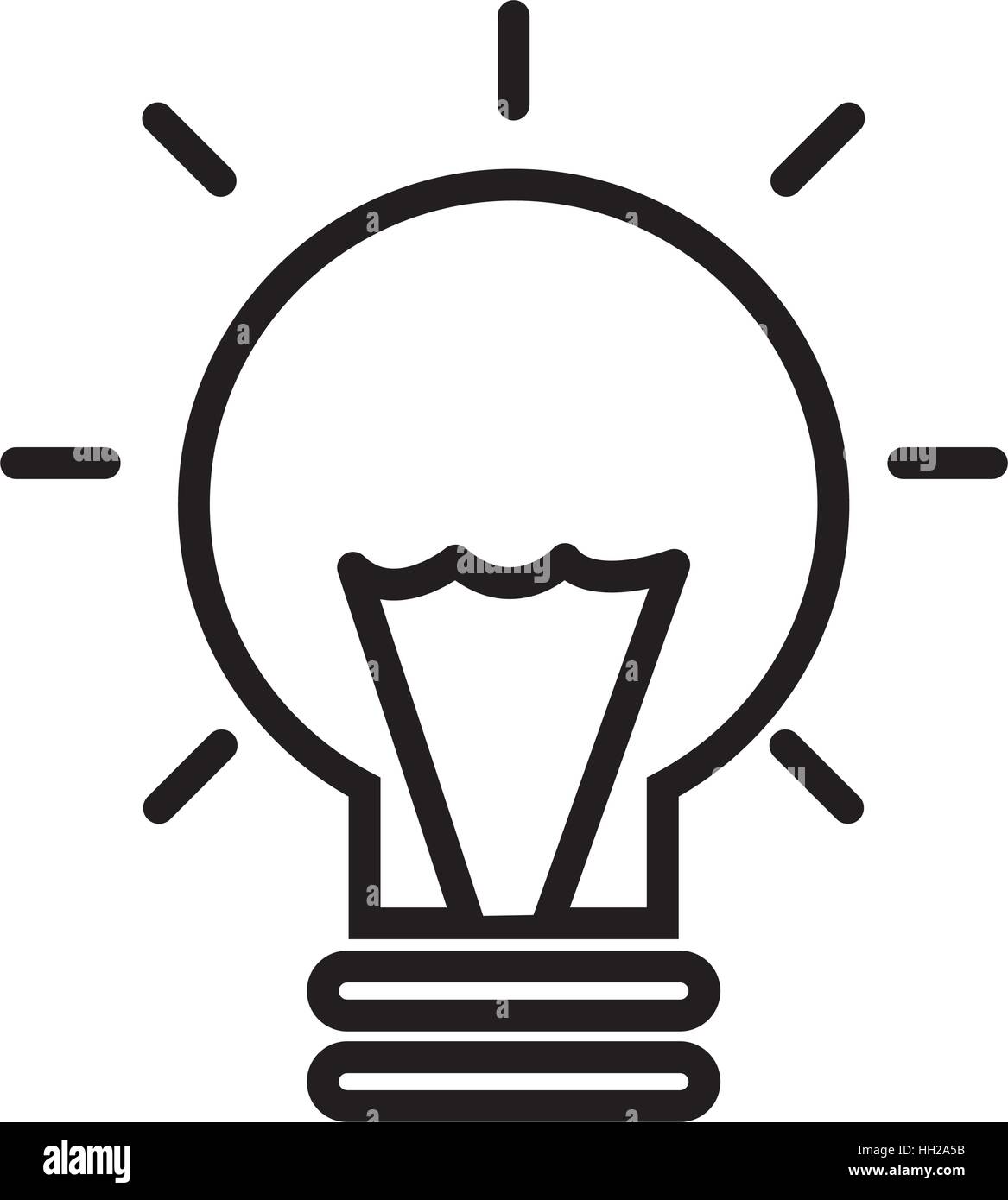 bulb light flat icon vector illustration design Stock Vector Image ...
