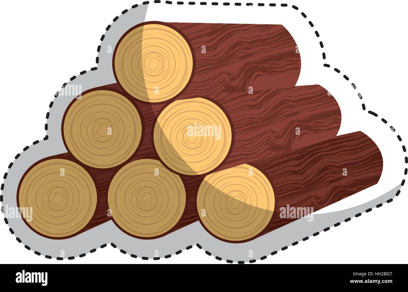 wooden logs resource icon vector illustration design Stock Vector Image ...