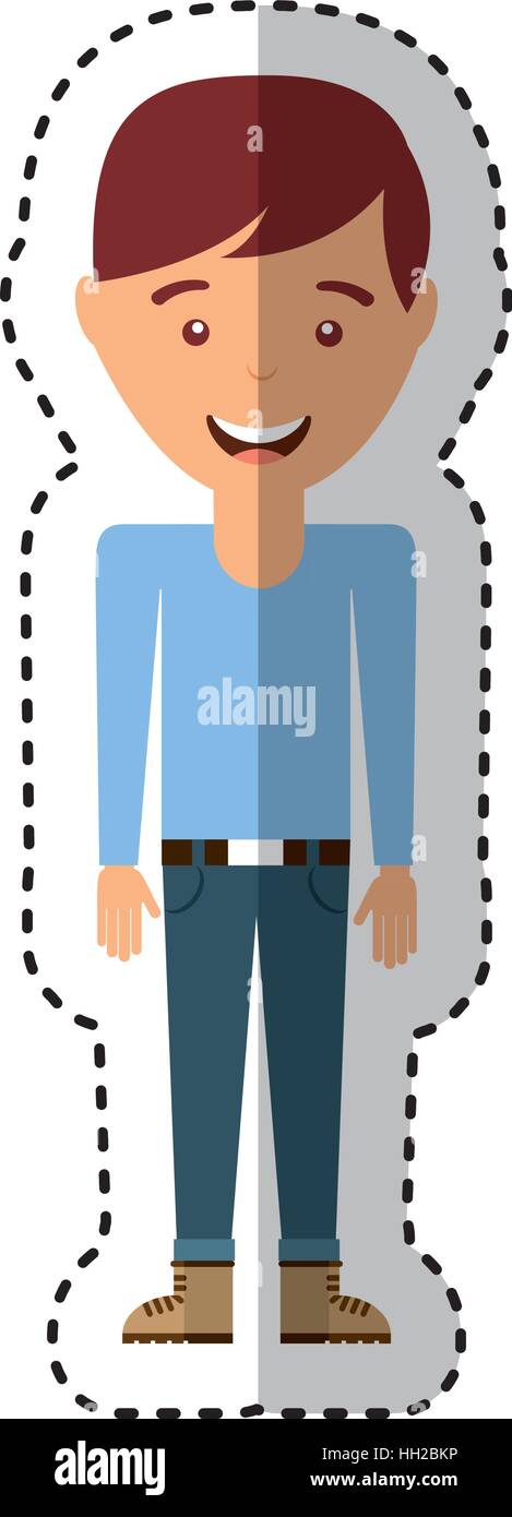 young man casual style vector illustration design Stock Vector Image ...