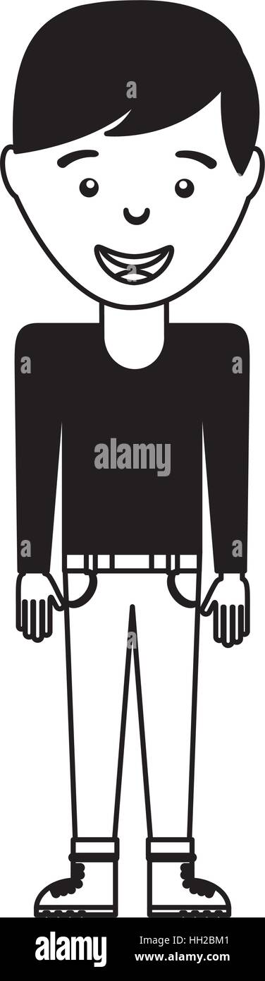 young man casual style vector illustration design Stock Vector Image ...