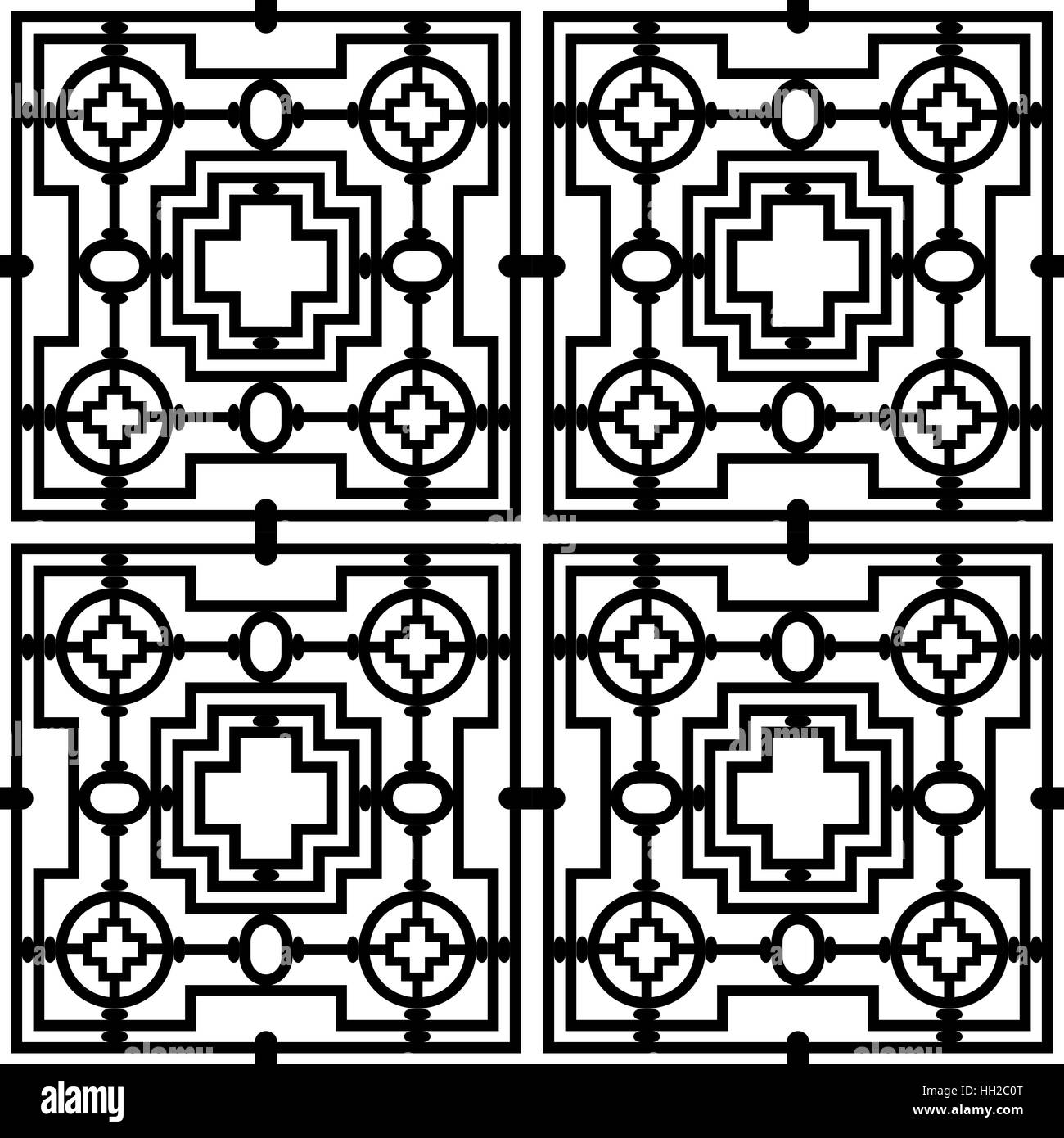 Square chinese window pattern vector hi-res stock photography and ...