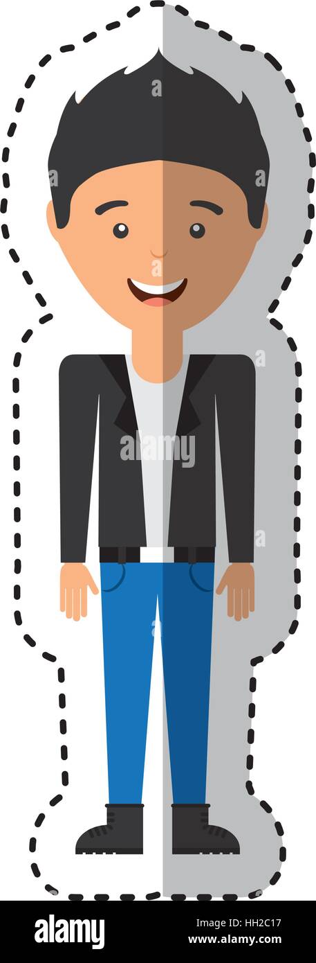 young man casual style vector illustration design Stock Vector Image ...