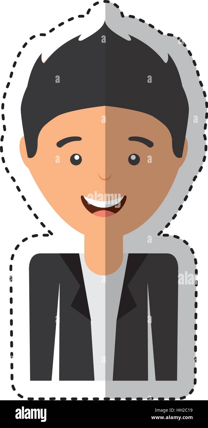 young man casual style vector illustration design Stock Vector Image ...