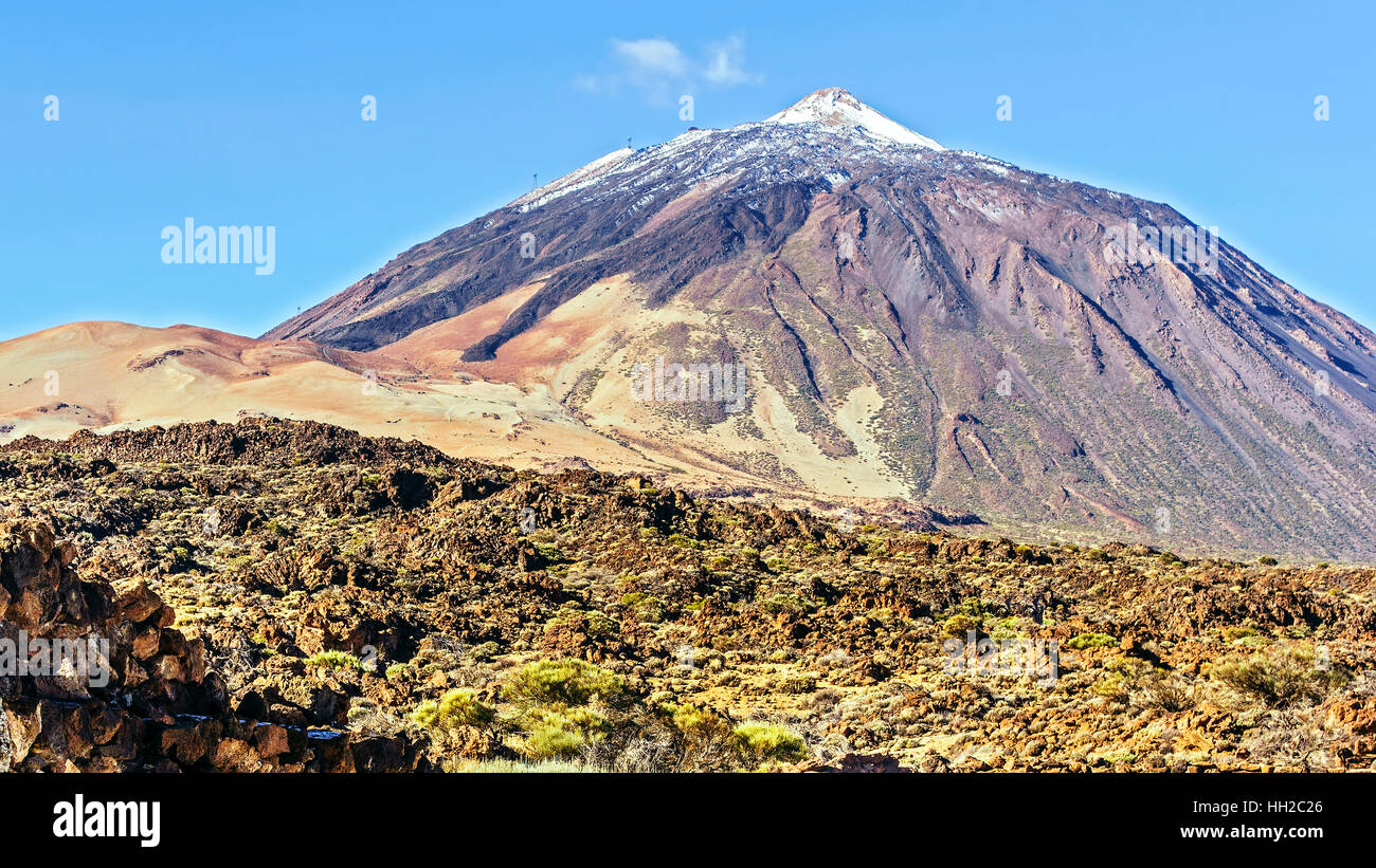 Peak Of Mount Teide Tenerife Canary Islands Stock Photo