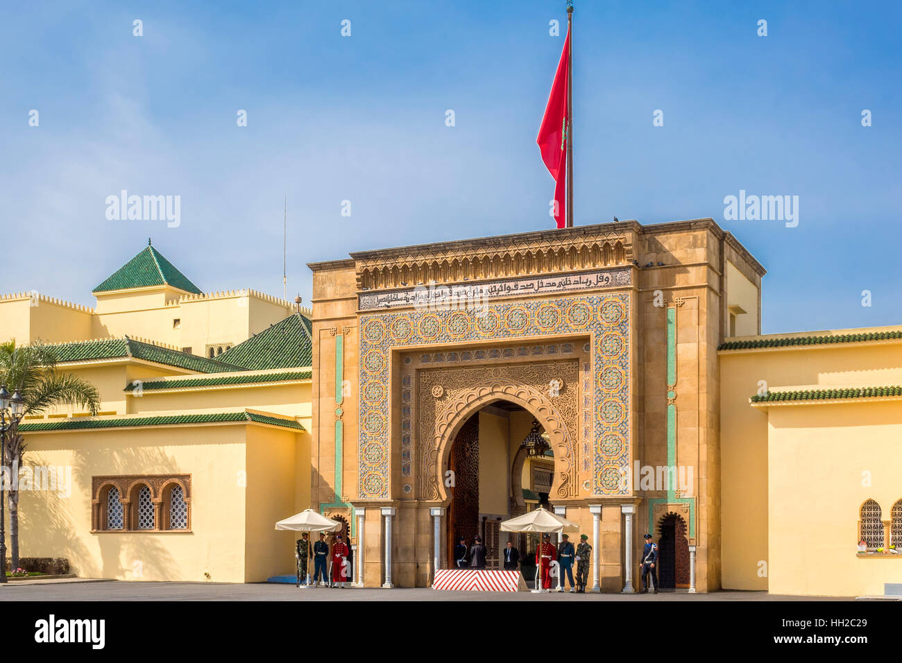 Entrance To Royal Palace Rabat Morocco North Africa Stock Photo - Alamy
