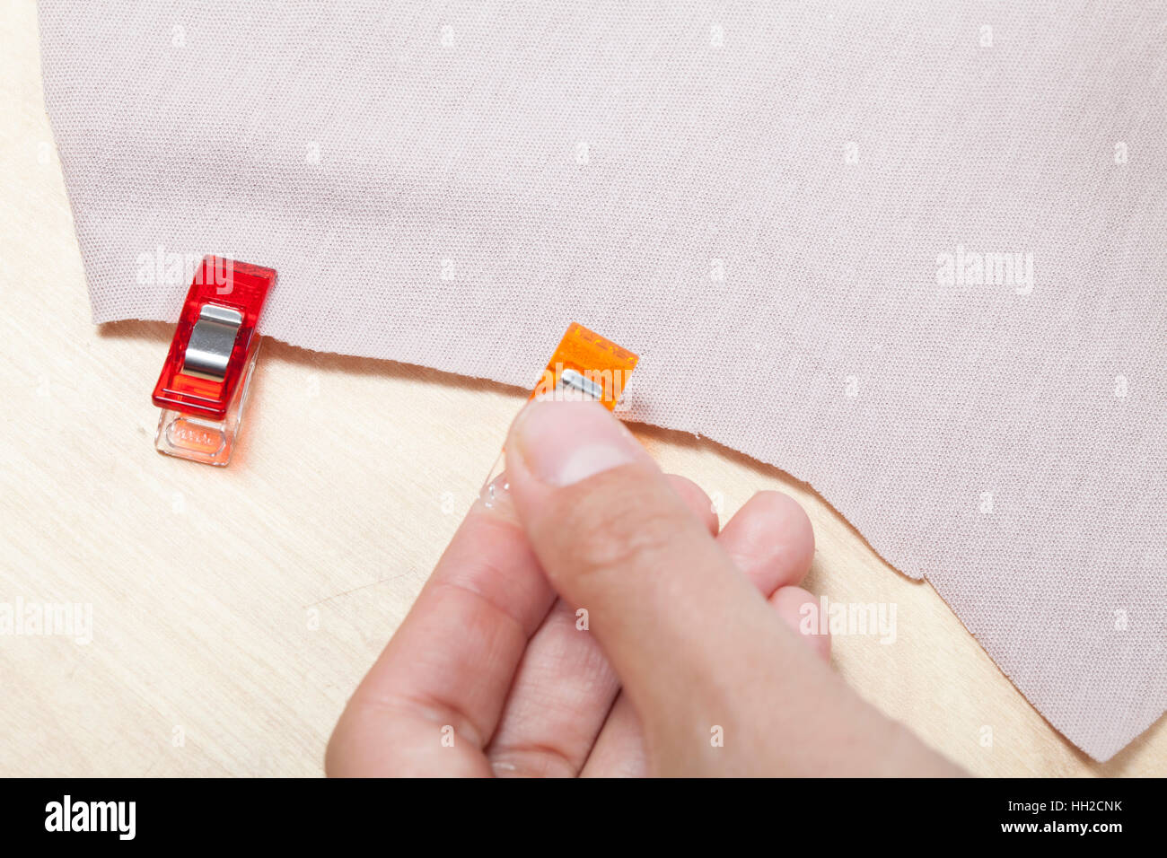 Clamps to fabric Stock Photo Alamy