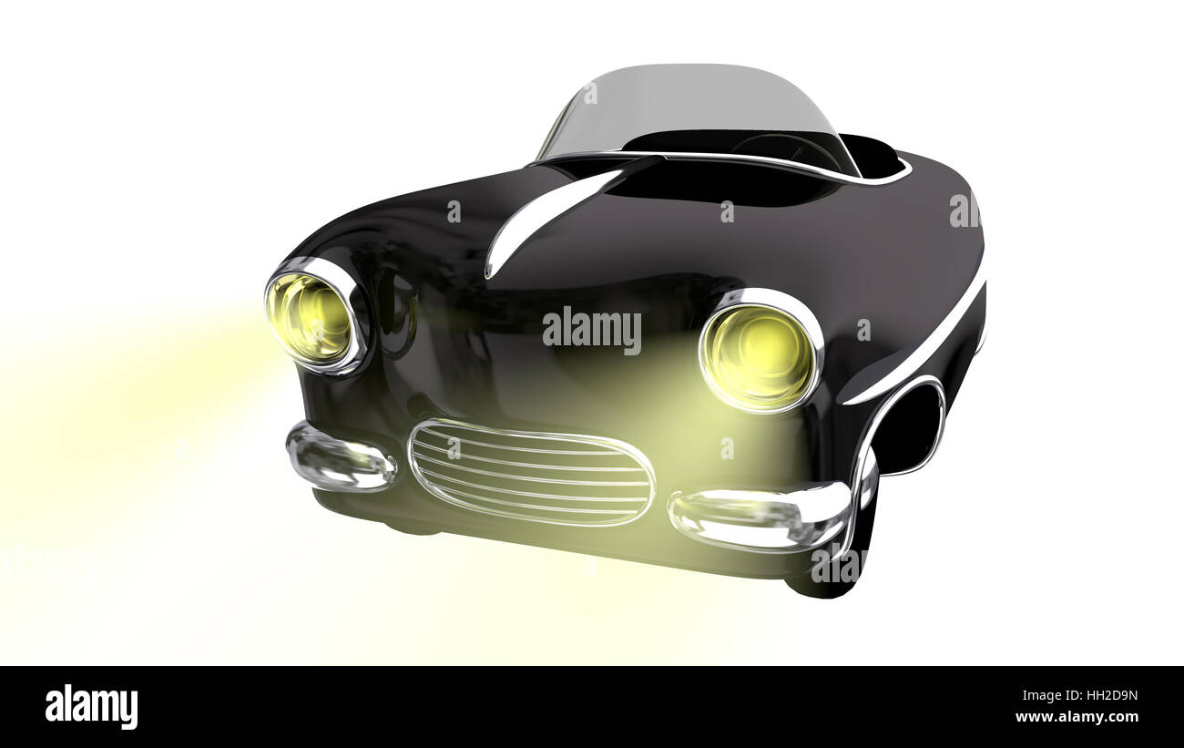 Toy black car. 3D render Stock Photo Alamy
