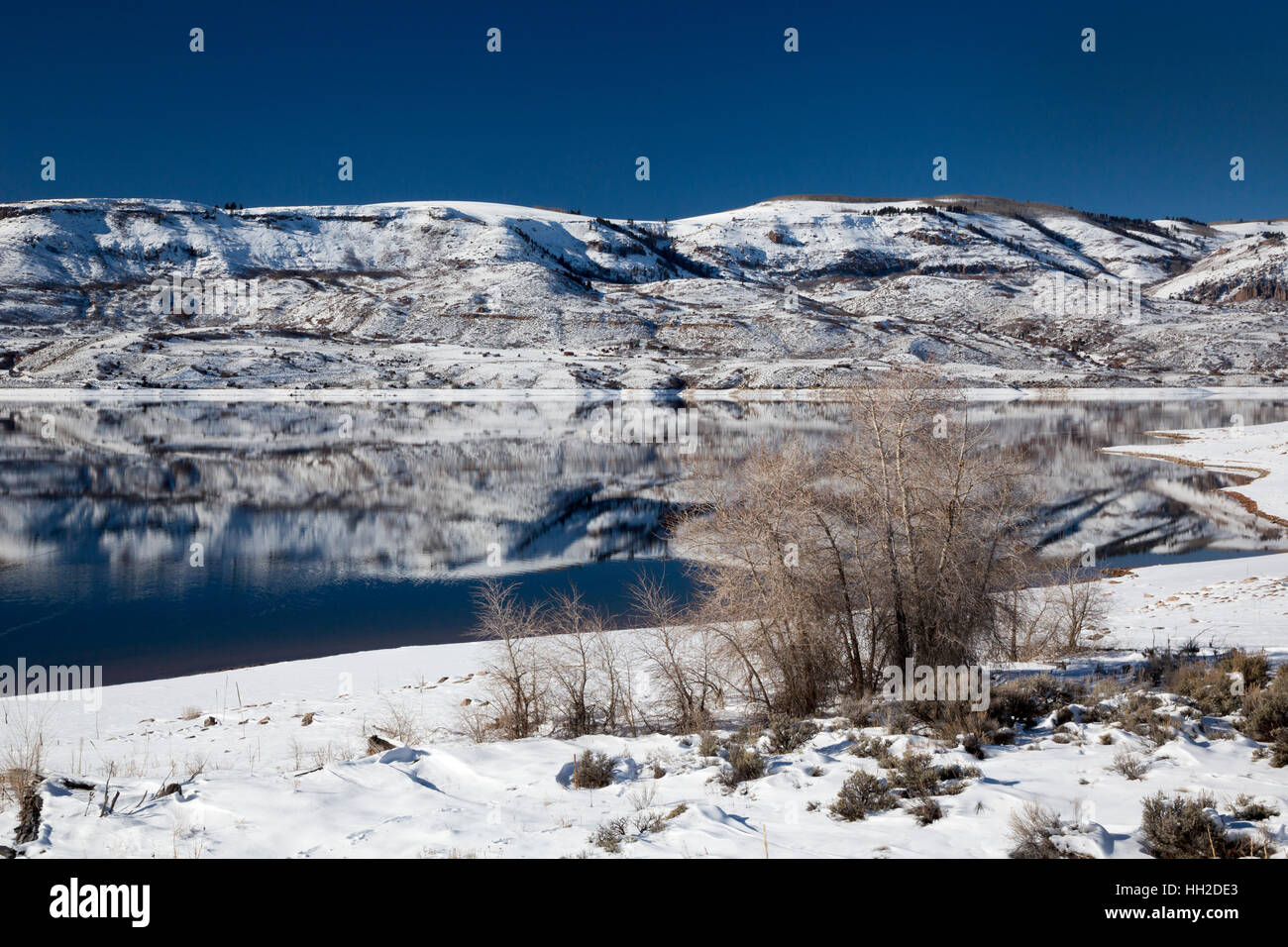 Sapinero, Colorado - Blue Mesa Reservoir on the Gunnison River in Curecanti National Recreation Area. Stock Photo