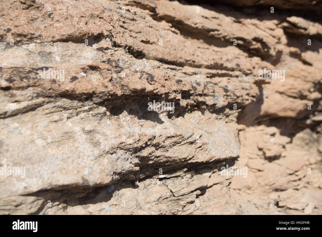 A protrusion or shelf of sandstone in the desert of western Colorado Stock Photo