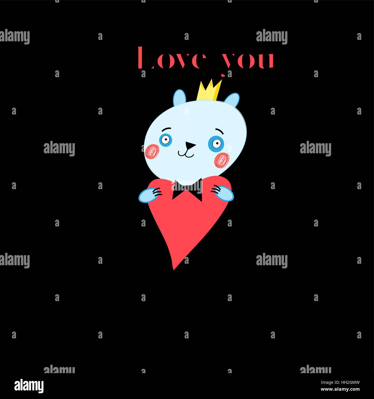 Vector teddy bear with a heart in love Stock Vector Image & Art - Alamy