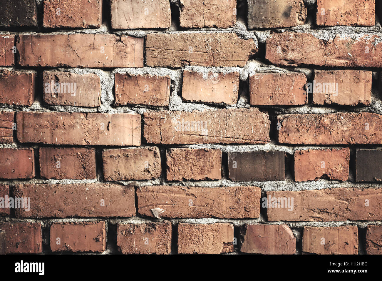 Old grunge brick wall background, retro Stock Photo